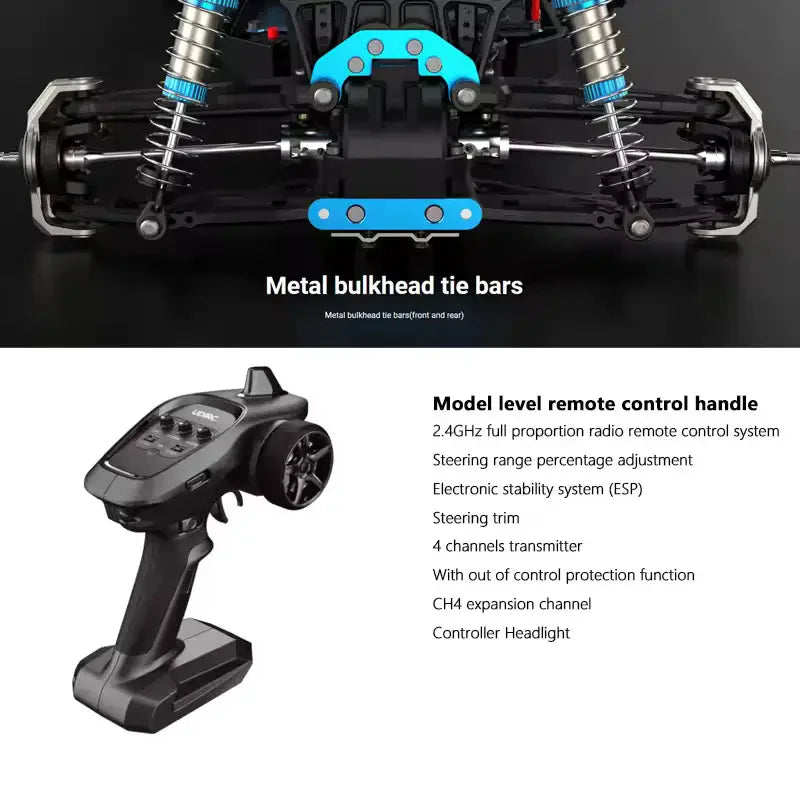 1/12 Brushless Drift RC Car w/ Brushless Motor 2.4G 4x4 Off-Road Racing Car